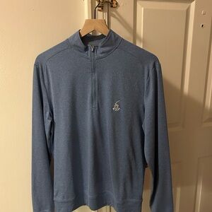 johnnie-O Light Blue Zip-Up Sweater